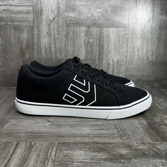 Etnies Flip Men's size 11.5 Black White Canvas Skate Shoes - Picture 1 of 8